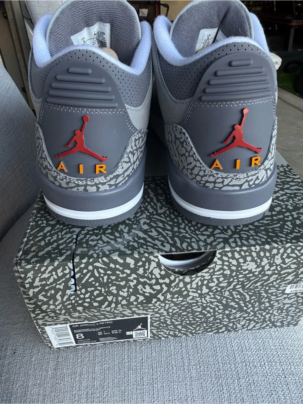 Air Jordan 3 Retro “Cool Grey” Men’s Size 8 | Excellent Condition | OG Box